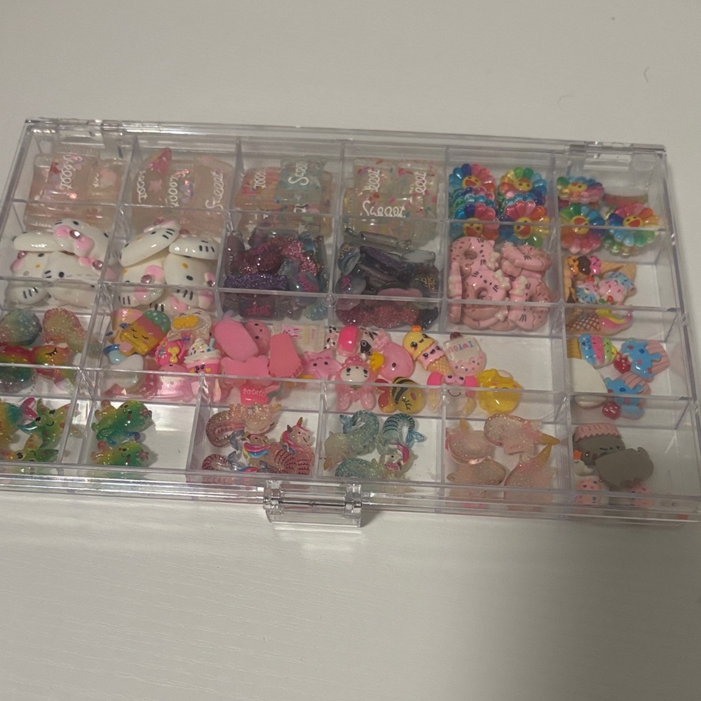 Colorful Assorted Beads In Organizer Box